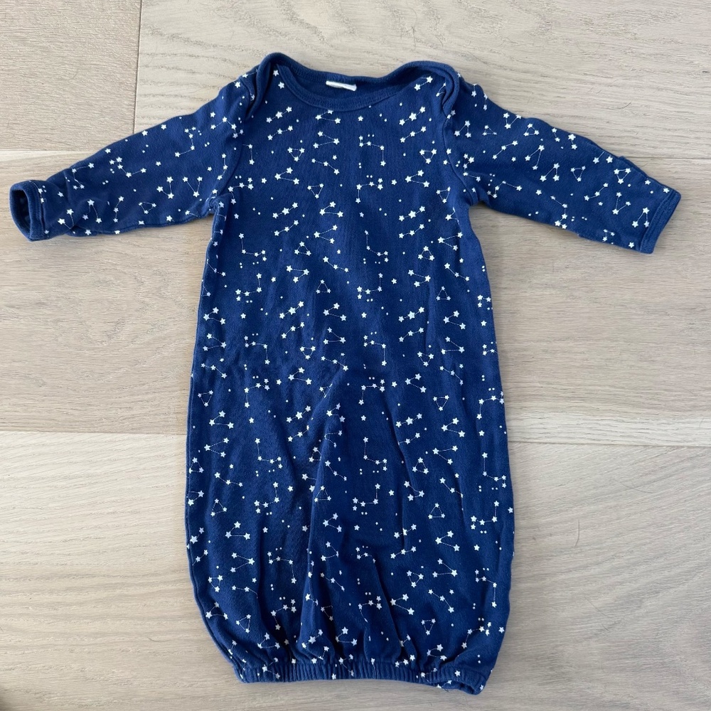 Starting Out Blue and White Stars Sleep Sack/Gown 100% Cotton